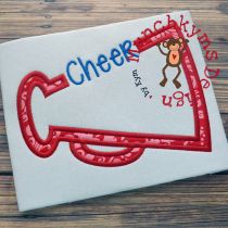 Megaphone Cheer Applique | Machine Embroidery Designs by JuJu