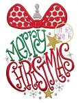Merry Christmas Ornament Embroidery | Machine Embroidery Designs by JuJu