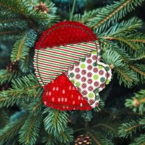 ITH Crazy Patch Ornament Mitten | Machine Embroidery Designs by JuJu