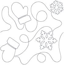 Mittens Snowflakes End-to-End Quilting | Machine Embroidery Designs by JuJu