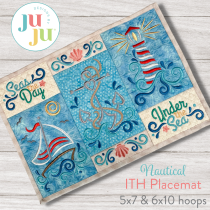 ITH Nautical Placemat | Machine Embroidery Designs by JuJu