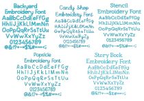 Quarter Inch Font Bundle 11 | Machine Embroidery Designs by JuJu