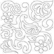 Paisley 4 End-to-End Quilting | Machine Embroidery Designs by JuJu
