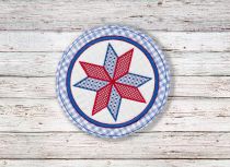 ITH Patriotic Coaster | Machine Embroidery Designs by JuJu