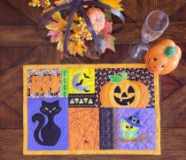 In The Hoop Halloween Placemat 1 | Machine Embroidery Designs by JuJu