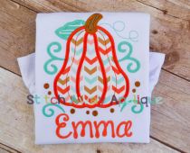 Flourish Pumpkin | Machine Embroidery Designs by JuJu