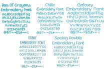 Quarter Inch Font Bundle 12 | Machine Embroidery Designs by JuJu