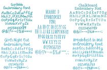 Quarter Inch Font Bundle 16 | Machine Embroidery Designs by JuJu
