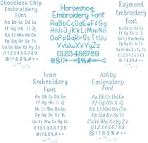 Quarter Inch Font Bundle 18 | Machine Embroidery Designs by JuJu