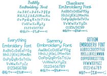 Quarter Inch Font Bundle 7 | Machine Embroidery Designs by JuJu