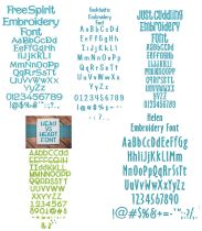 Quarter Inch Font Bundle 9 | Machine Embroidery Designs by JuJu
