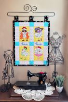 ITH Sassy Chickens Wall Hanging | Machine Embroidery Designs by JuJu