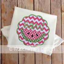 Watermelon Scallop Applique