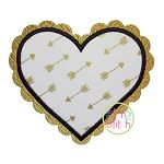 Scalloped Edge Heart Applique | Machine Embroidery Designs by JuJu