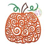 Scroll Pumpkin Embroidery | Machine Embroidery Designs by JuJu