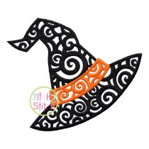 Scroll Witch Hat Embroidery | Machine Embroidery Designs by JuJu