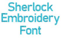 Sherlock Embroidery Font | Machine Embroidery Designs by JuJu
