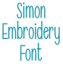 Simon Embroidery Font | Machine Embroidery Designs by JuJu