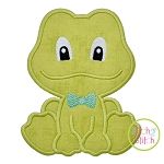 Sitting Frog Boy Applique | Machine Embroidery Designs by JuJu
