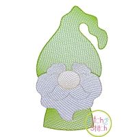 Gnome Grandpa Sketch | Machine Embroidery Designs by JuJu