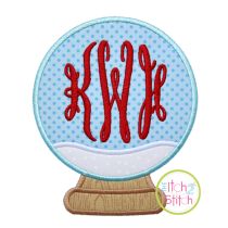 Snow Globe Blank Applique | Machine Embroidery Designs by JuJu