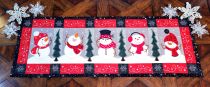 ITH Snowman Table Runner | Machine Embroidery Designs by JuJu