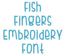 Fish Fingers Embroidery Font | Machine Embroidery Designs by JuJu