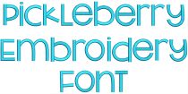 Pickleberry Embroidery Font | Machine Embroidery Designs by JuJu