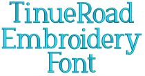 Tinue Road Embroidery Font | Machine Embroidery Designs by JuJu