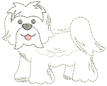 Top Dogs Vintage Stitch Machine Embroidery Designs by JuJu