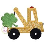 Tow Truck Shamrock Applique | Machine Embroidery Designs by JuJu