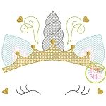 Unicorn Horn Crown Motif Embroidery | Machine Embroidery Designs by JuJu