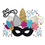 Unicorn Horn New Years Party Applique | Machine Embroidery Designs by JuJu