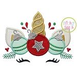 Unicorn Horn Ornaments Applique | Machine Embroidery Designs by JuJu