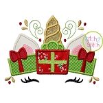 Unicorn Horn Presents Applique | Machine Embroidery Designs by JuJu