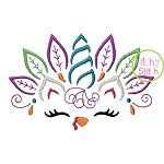 Unicorn Horn Turkey Embroidery | Machine Embroidery Designs by JuJu