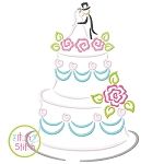 Wedding Cake Embroidery | Machine Embroidery Designs by JuJu