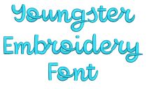 Youngster Embroidery Font | Machine Embroidery Designs by JuJu