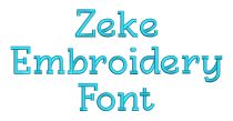Zeke Embroidery Font | Machine Embroidery Designs by JuJu
