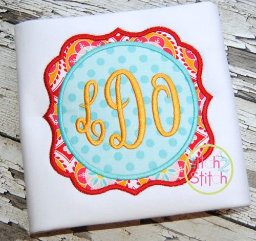 Double Applique Frame 2 | Machine Embroidery Designs by JuJu