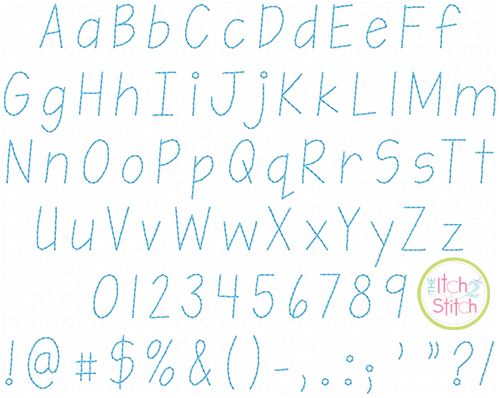 I2S Teeny Tiny Narrow Greeting Card Font | Machine Embroidery Designs by JuJu
