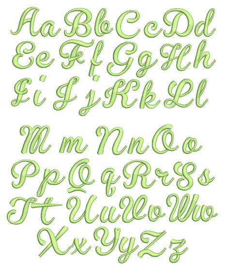 Priscila Script Embroidery Font Machine Embroidery Designs by JuJu