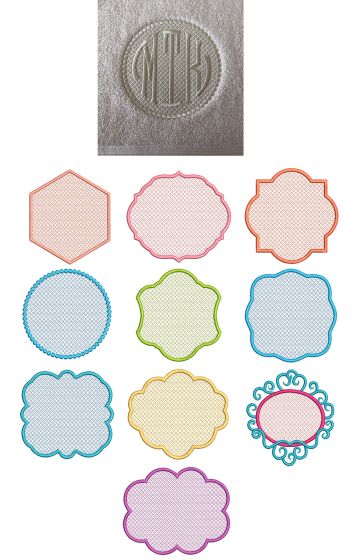 Motif Filled Knockdown Stitch Frames Set 1 Machine Embroidery Designs By JuJu