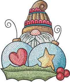 Gnome Ornaments | Machine Embroidery Designs by JuJu