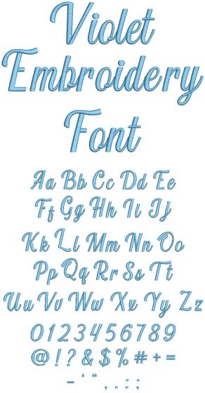 Violet Embroidery Font | Machine Embroidery Designs by JuJu