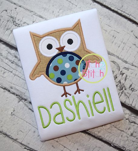 Owl 3 Applique | Machine Embroidery Designs by JuJu