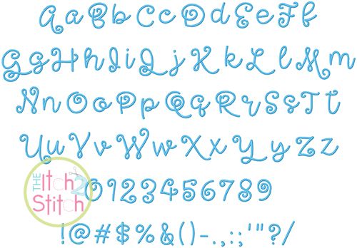 Lemon Meringue Embroidery Font | Machine Embroidery Designs by JuJu