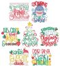 Christmas Word Art 9 Machine Embroidery Designs by JuJu
