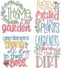 Gardening Word Art 2 | Machine Embroidery Designs by JuJu