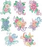Mehndi Floral Machine Embroidery Designs by JuJu